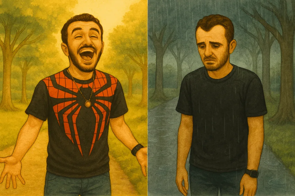 Euphoric (manic) vs. depressive