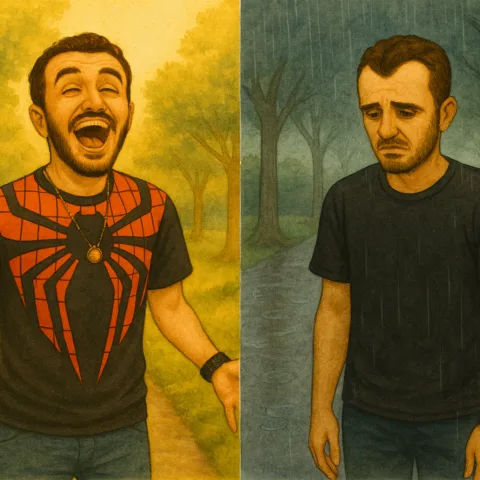 Euphoric (manic) vs. depressive
