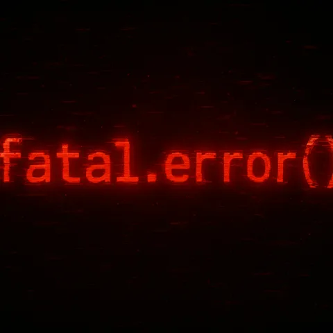 Illustration fatal.error() in red code line